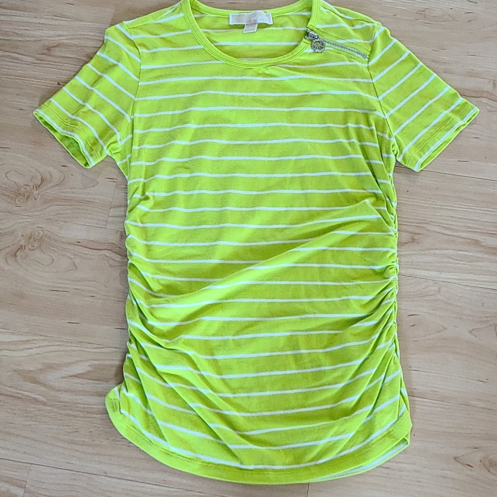 MICHAEL KORS stripped shirt with side zipper
